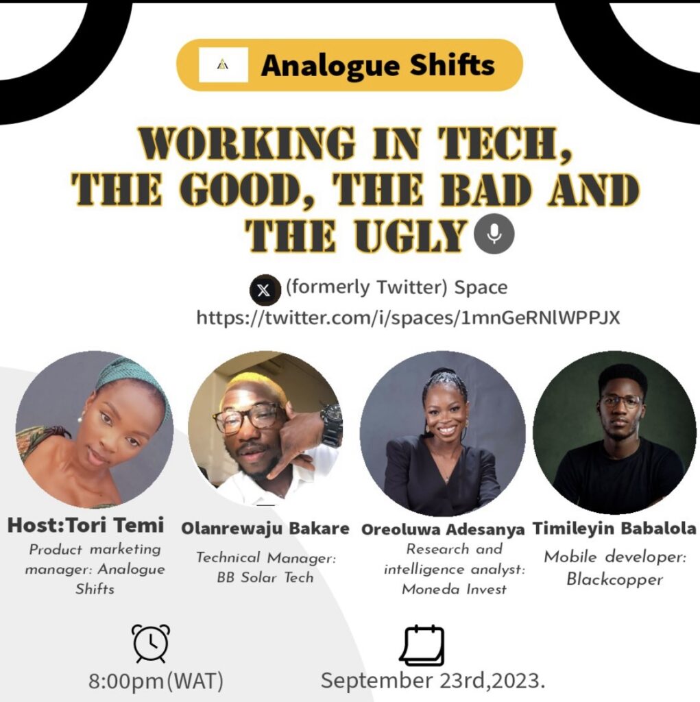 spaces from analogue shifts 2- working in tech